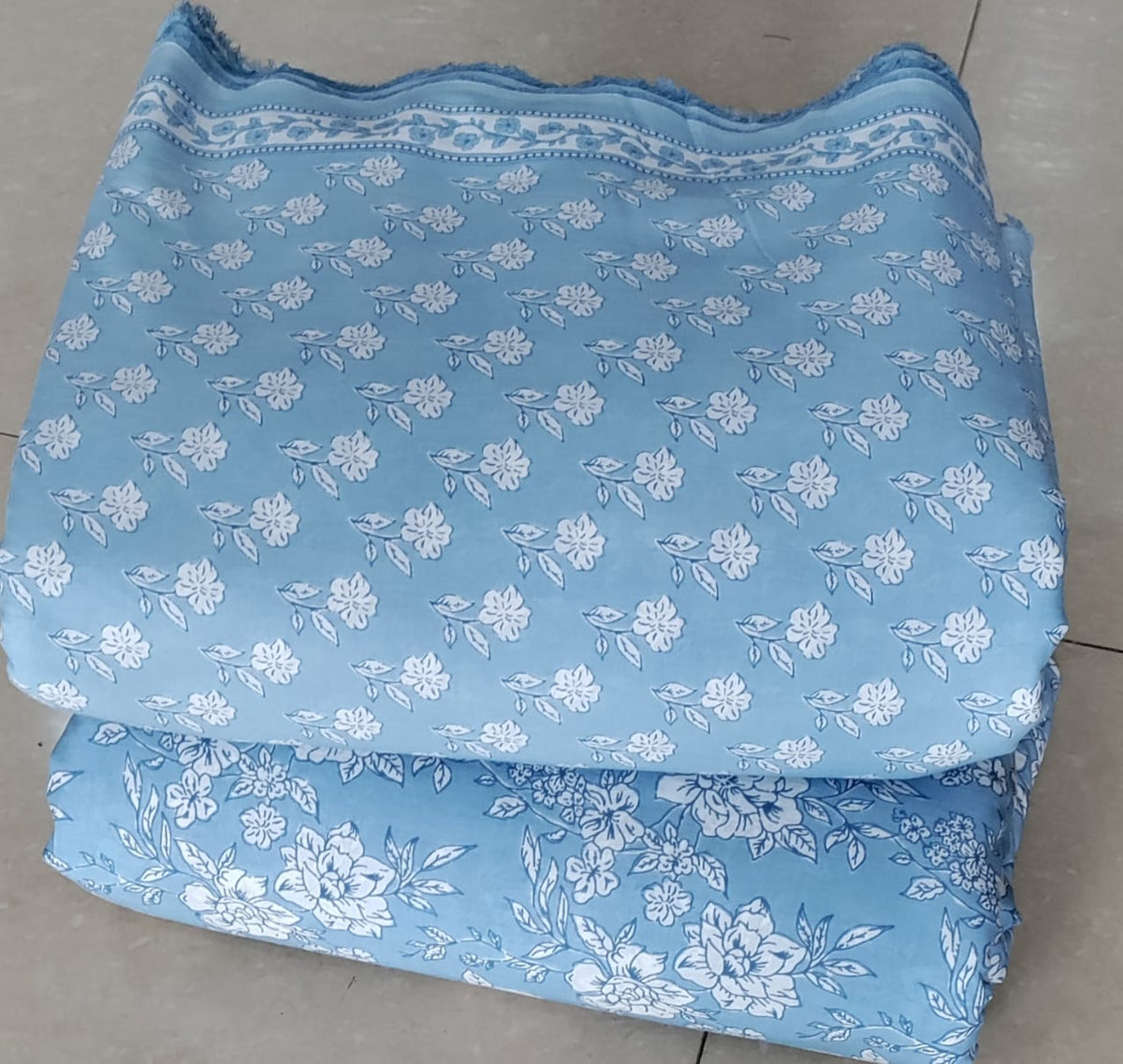 Premium Hand Block Printed Cotton Suit Top And Bottom Set (BCTTB06)