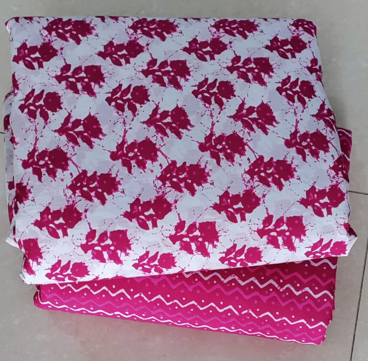 Premium Hand Block Printed Cotton Suit Top And Bottom Set (BCTTB23)
