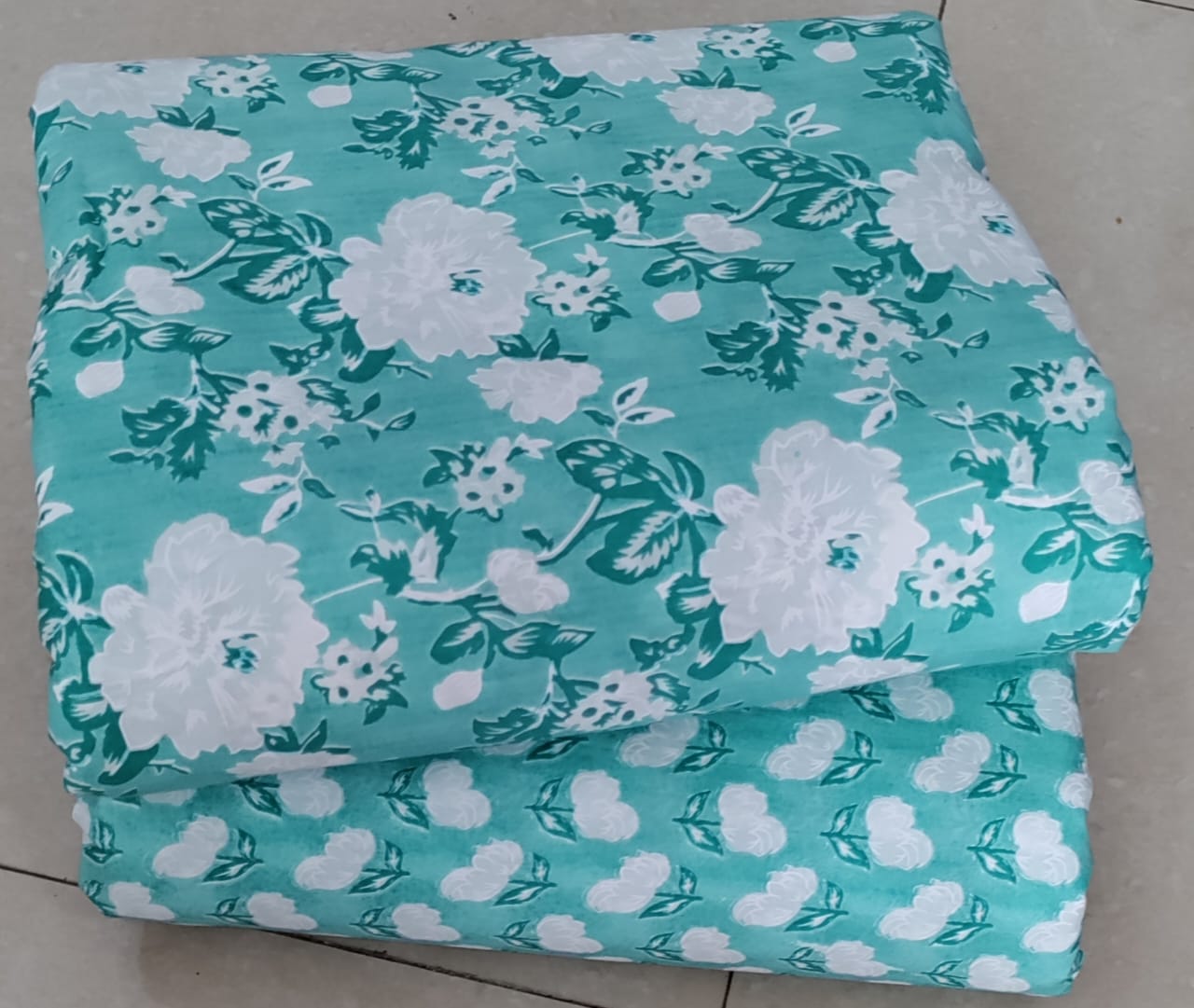 Premium Hand Block Printed Cotton Suit Top And Bottom Set (BCTTB34)