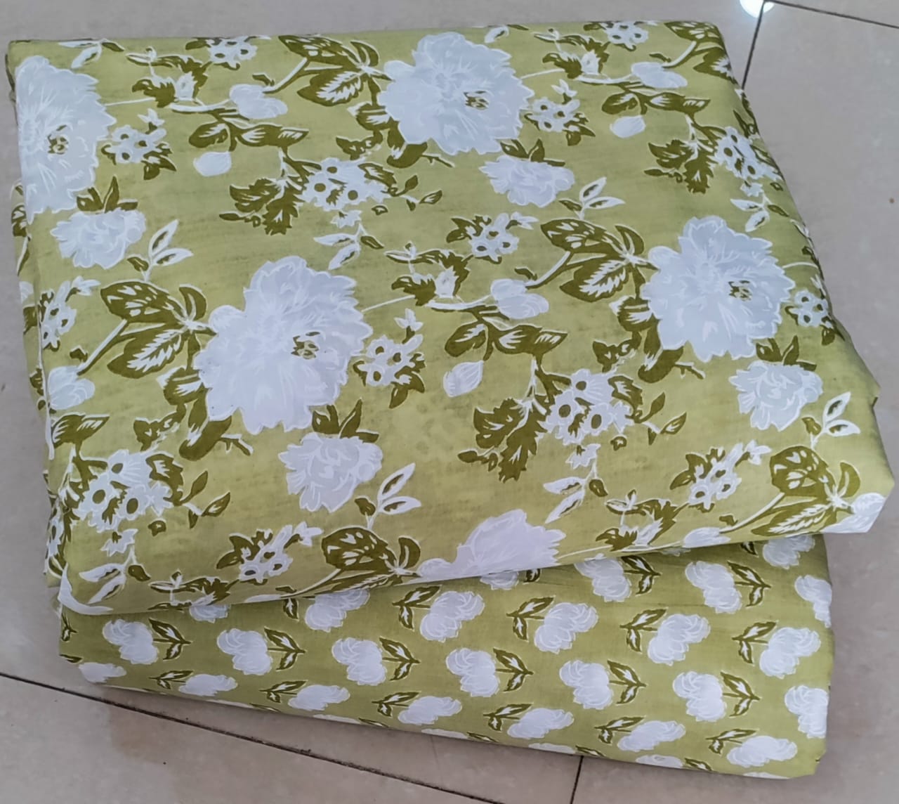 Premium Hand Block Printed Cotton Suit Top And Bottom Set (BCTTB36)