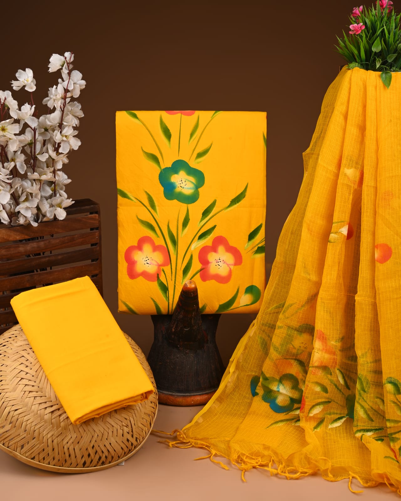 Premium Cotton Suit with Kota Doria Dupatta (BCTCOTKD01)