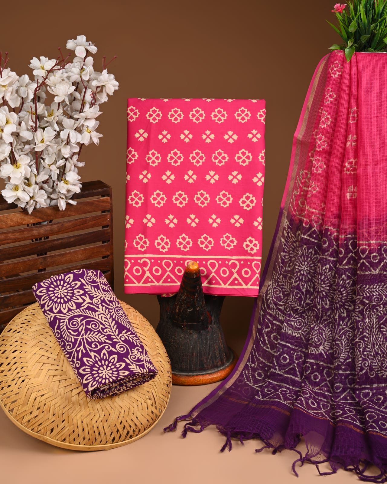 Premium Cotton Suit With Kota Doria Dupatta (BCTCOTKD15)