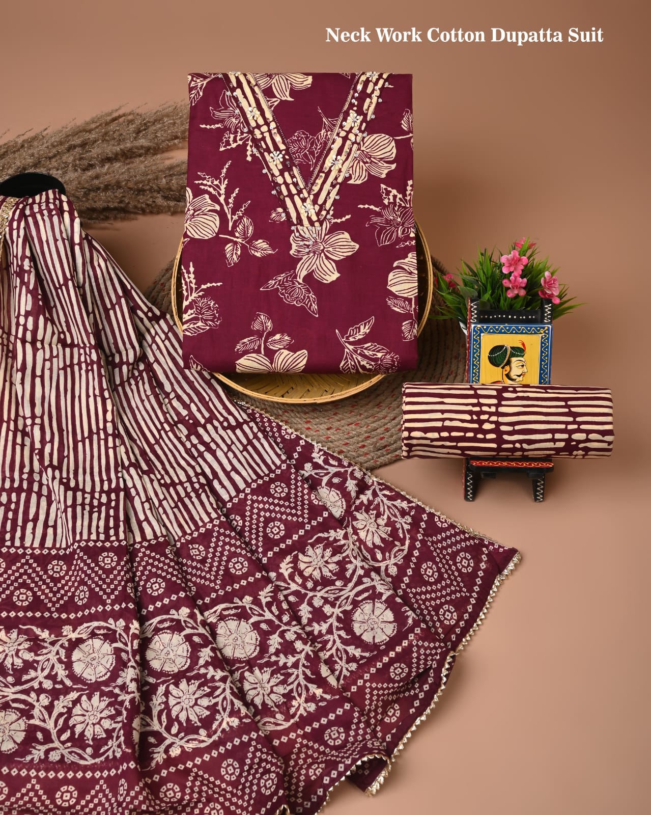 Premium Cotton Suit Gota Patti Work with Cotton Dupatta (BCTCOTCG01)