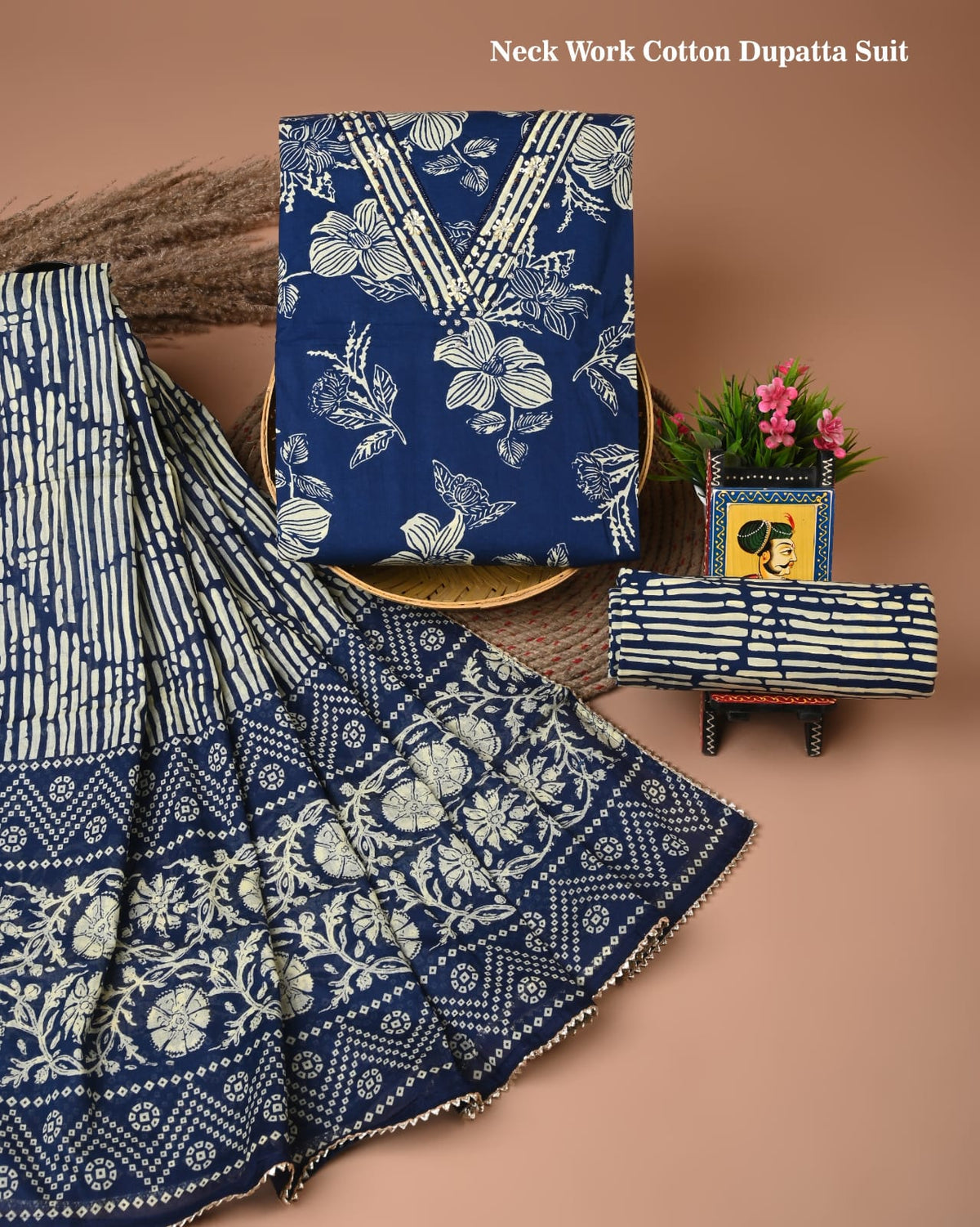 Premium Cotton Suit Gota Patti Work with Cotton Dupatta (BCTCOTCG02)