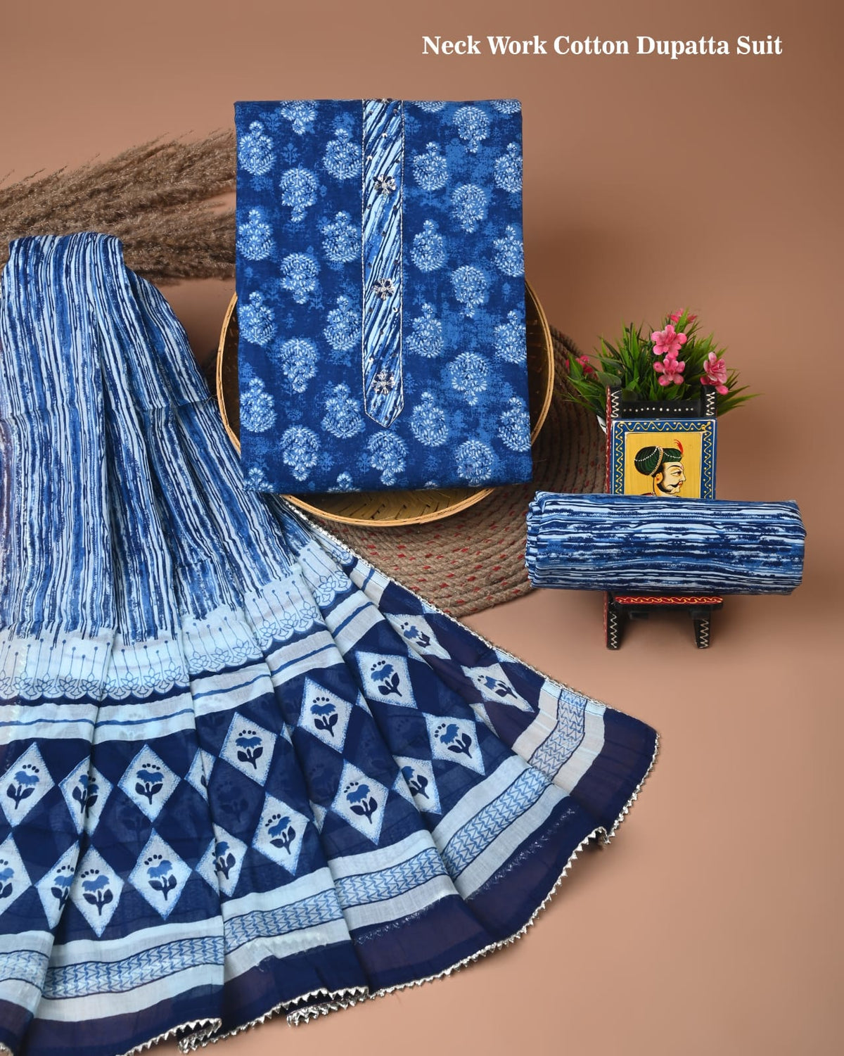 Premium Cotton Suit Gota Patti Work with Cotton Dupatta (BCTCOTCG06)