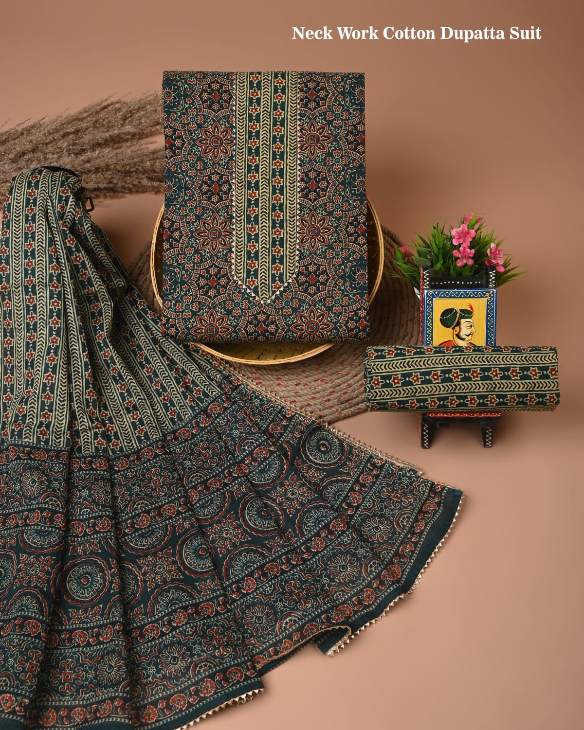 Premium Cotton Suit Gota Patti Work with Cotton Dupatta (BCTCOTCG07)