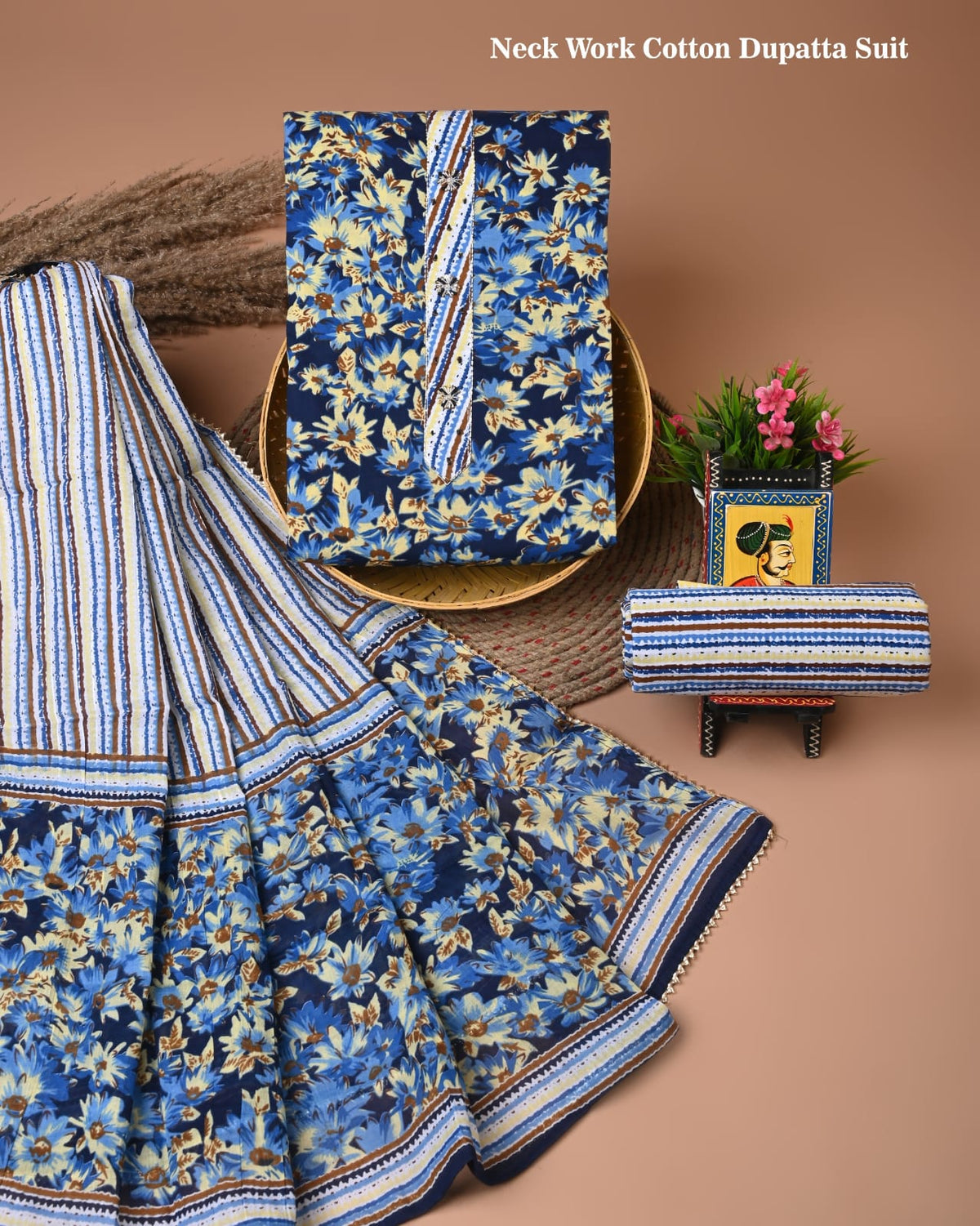 Premium Cotton Suit Gota Patti Work with Cotton Dupatta (BCTCOTCG09)