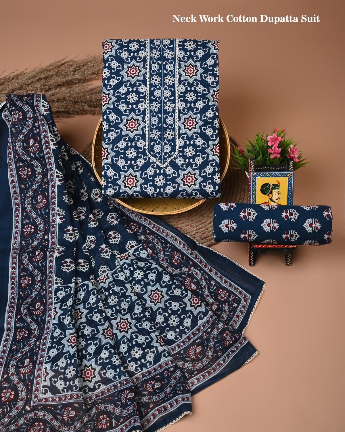 Premium Cotton Suit Gota Patti Work with Cotton Dupatta (BCTCOTCG13)