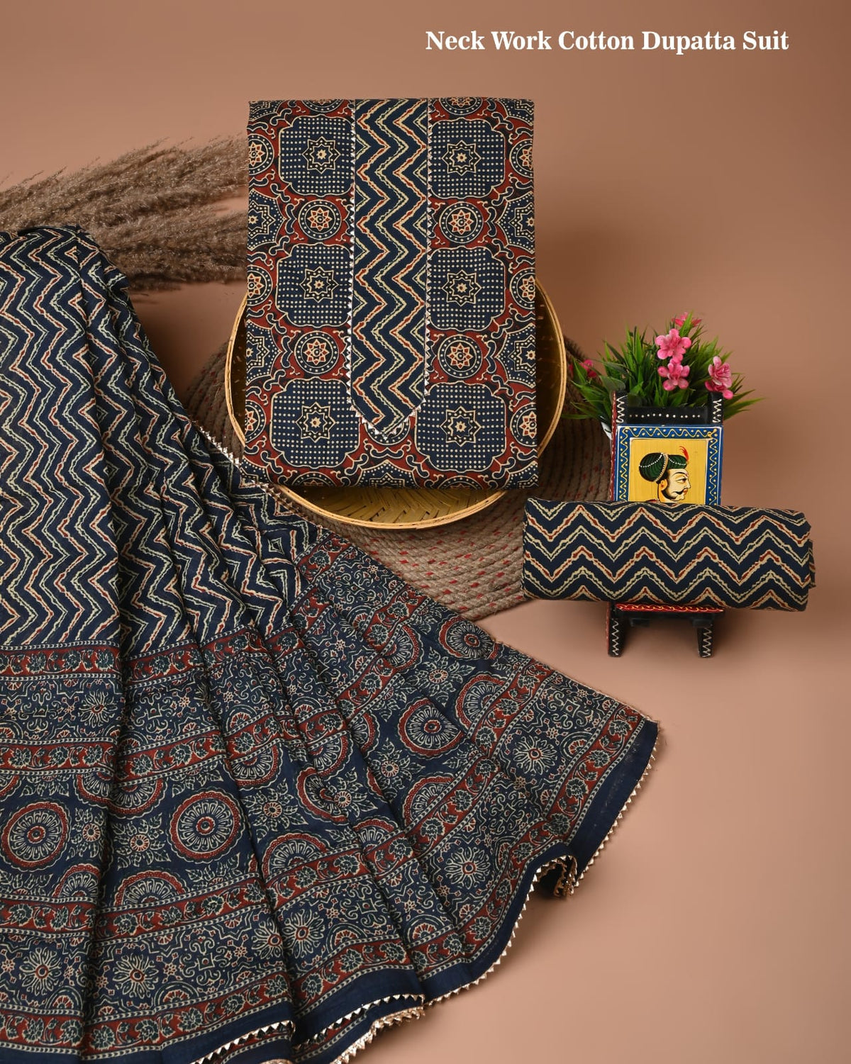 Premium Cotton Suit Gota Patti Work with Cotton Dupatta (BCTCOTCG14)