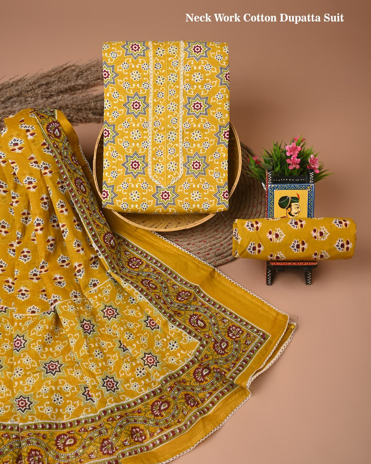 Premium Cotton Suit Gota Patti Work with Cotton Dupatta (BCTCOTCG15)