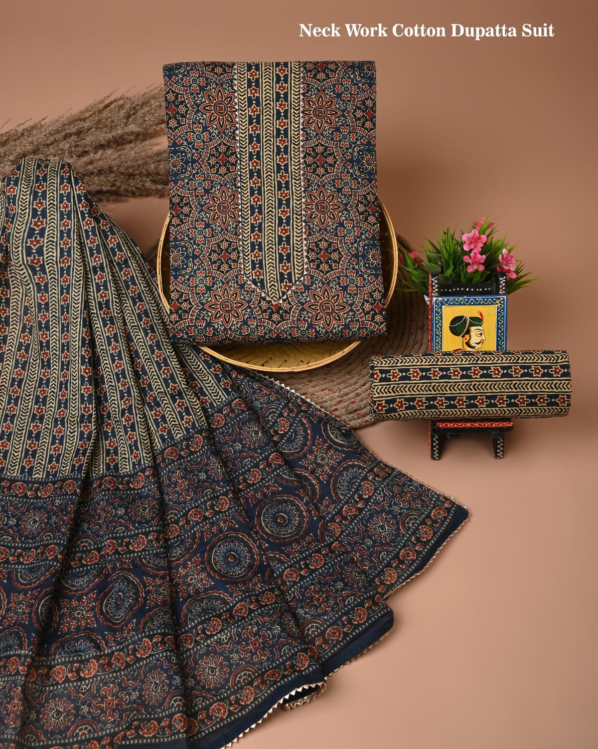 Premium Cotton Suit Gota Patti Work with Cotton Dupatta (BCTCOTCG16)