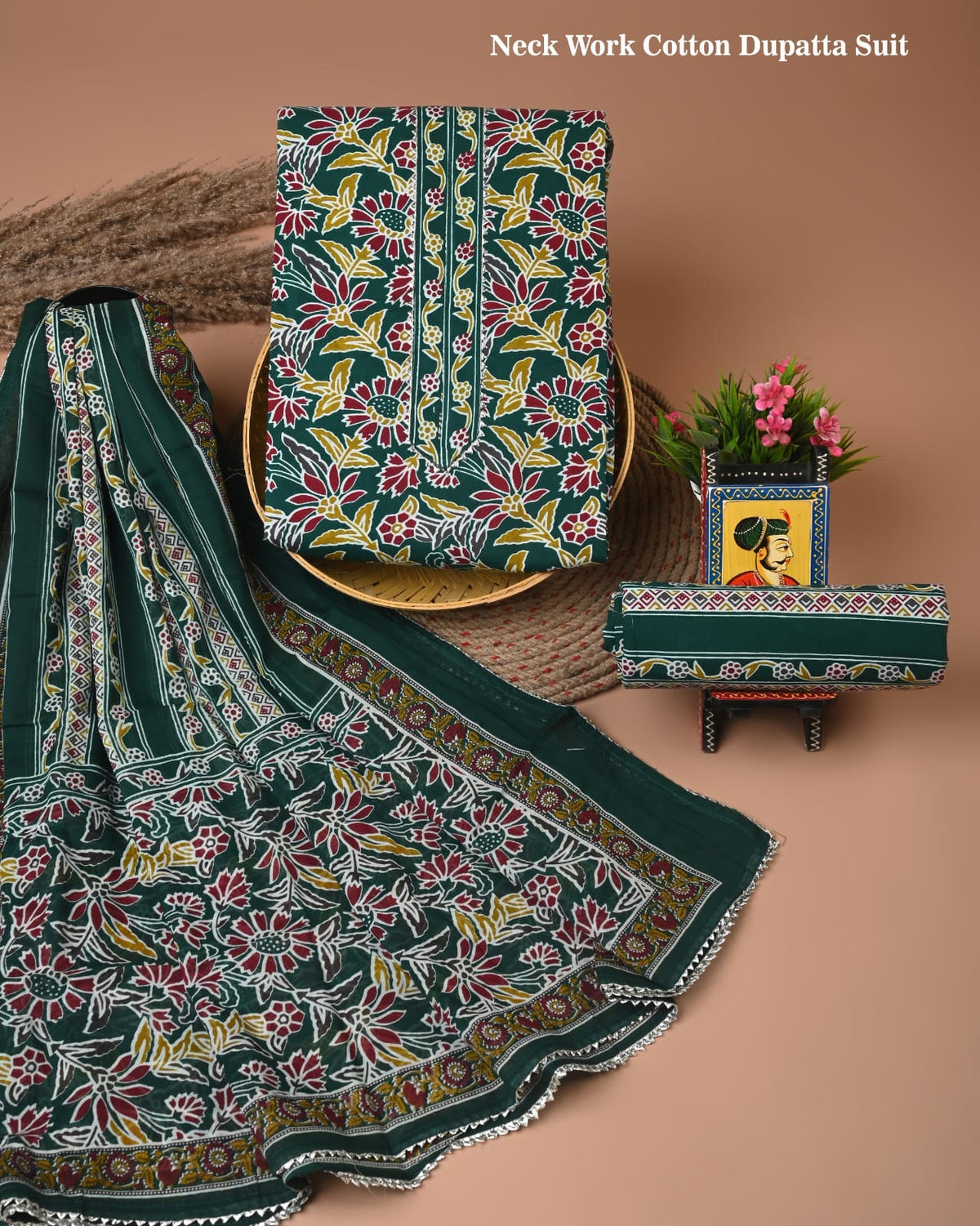 Premium Cotton Suit Gota Patti Work with Cotton Dupatta (BCTCOTCG17)