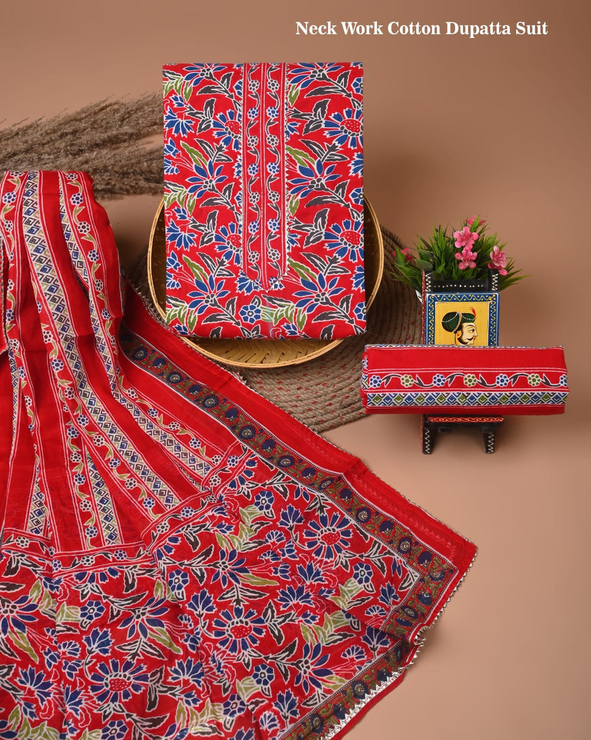 Premium Cotton Suit Gota Patti Work with Cotton Dupatta (BCTCOTCG19)