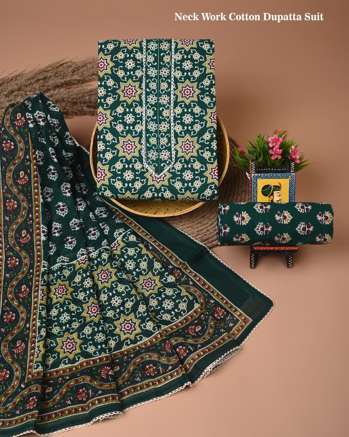 Premium Cotton Suit Gota Patti Work with Cotton Dupatta (BCTCOTCG20)