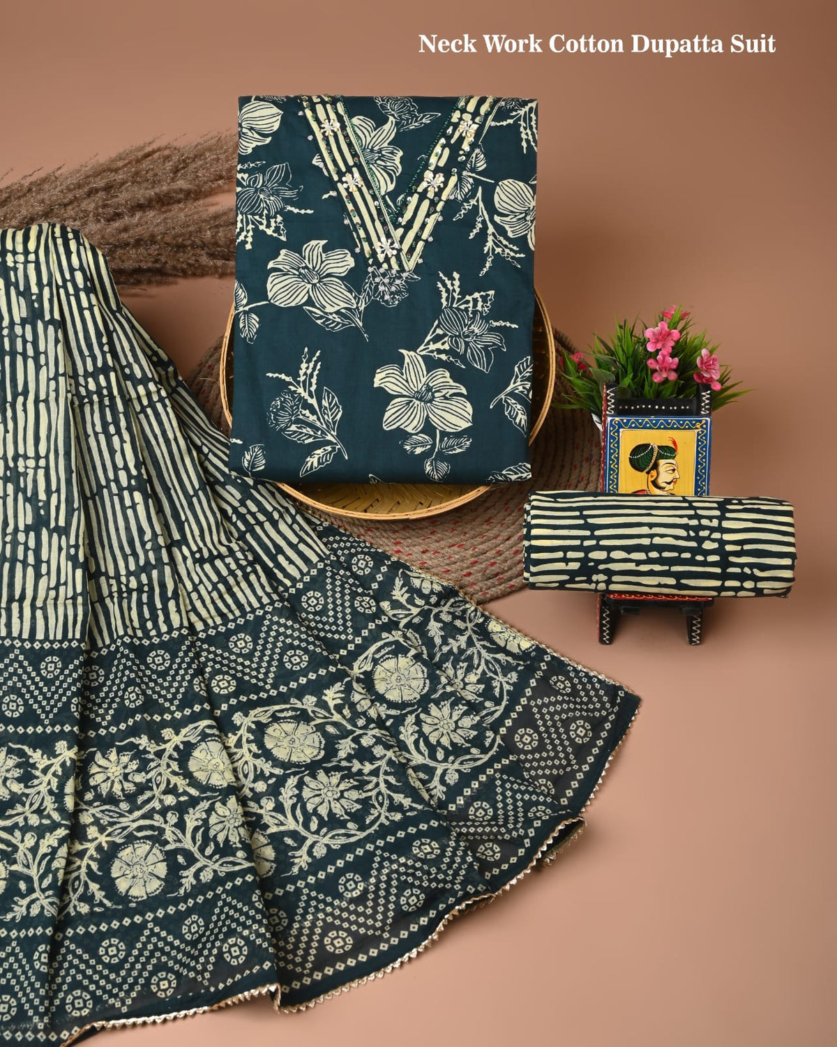 Premium Cotton Suit Gota Patti Work with Cotton Dupatta (BCTCOTCG21)