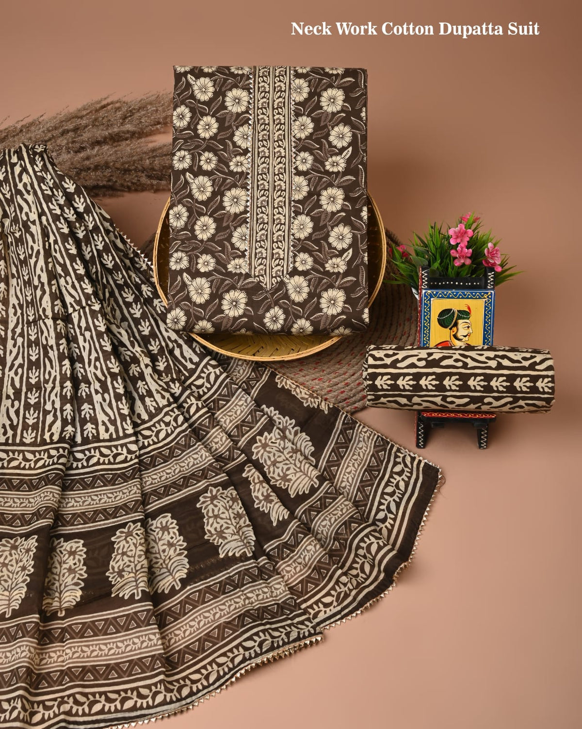Premium Cotton Suit Gota Patti Work with Cotton Dupatta (BCTCOTCG26)