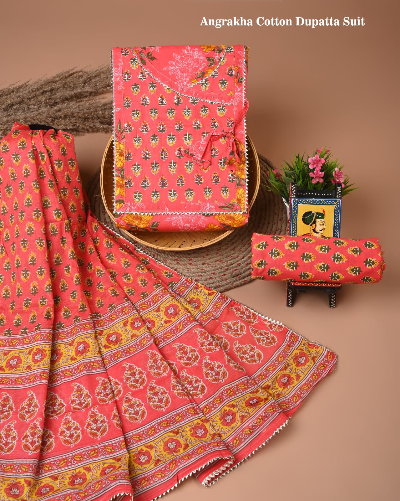 Premium Cotton Suit Gota Patti Work with Cotton Dupatta (BCTCOTCG31)