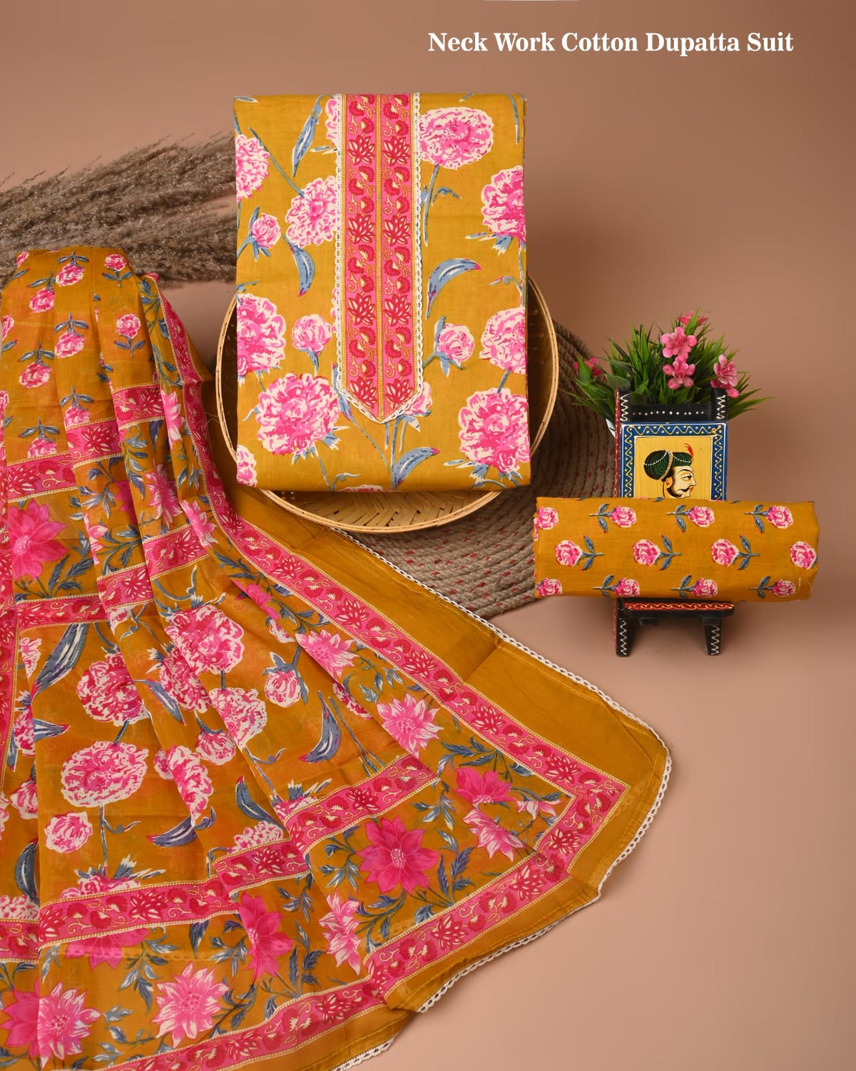 Premium Cotton Suit Gota Patti Work with Cotton Dupatta (BCTCOTCG32)