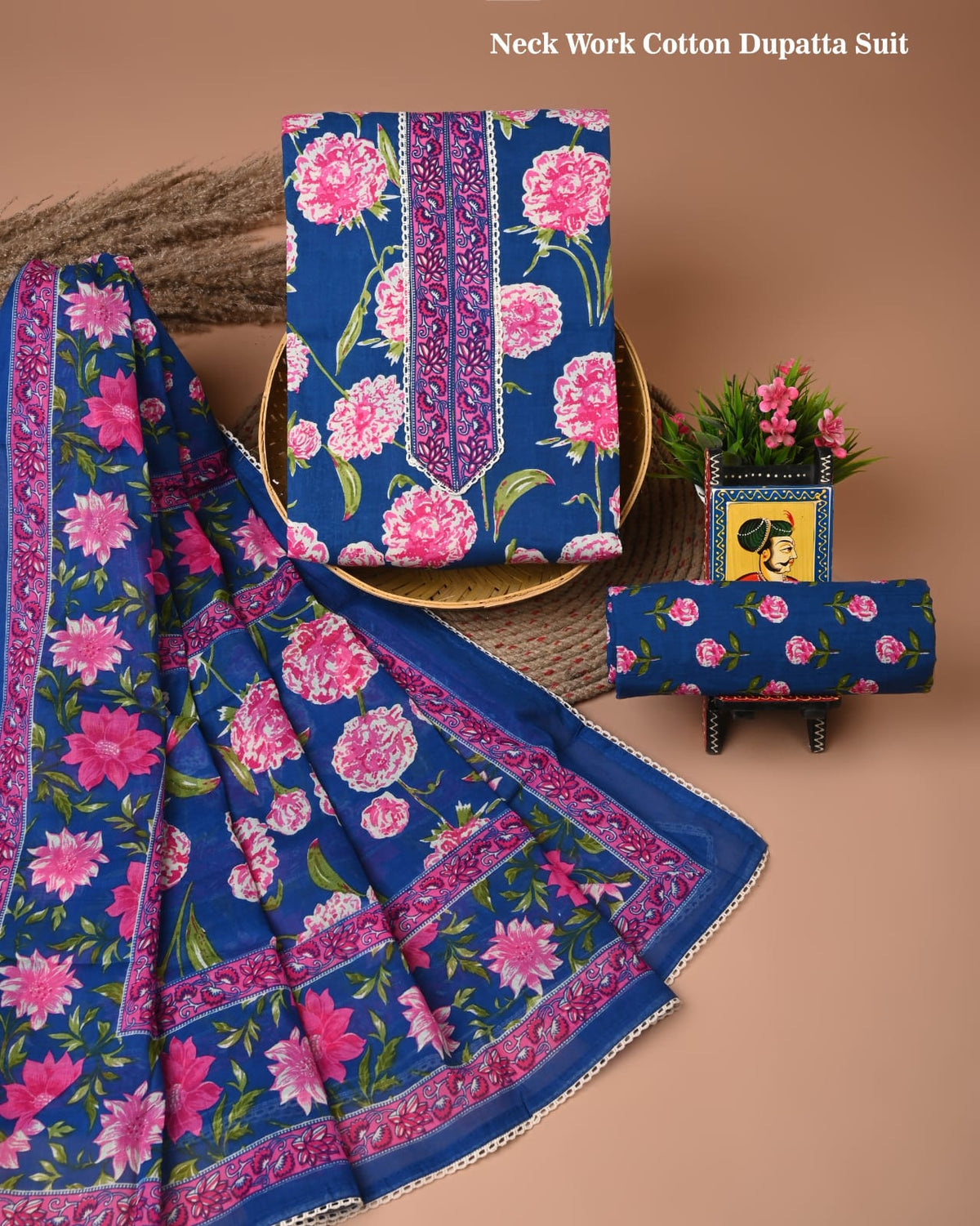 Premium Cotton Suit Gota Patti Work with Cotton Dupatta (BCTCOTCG33)