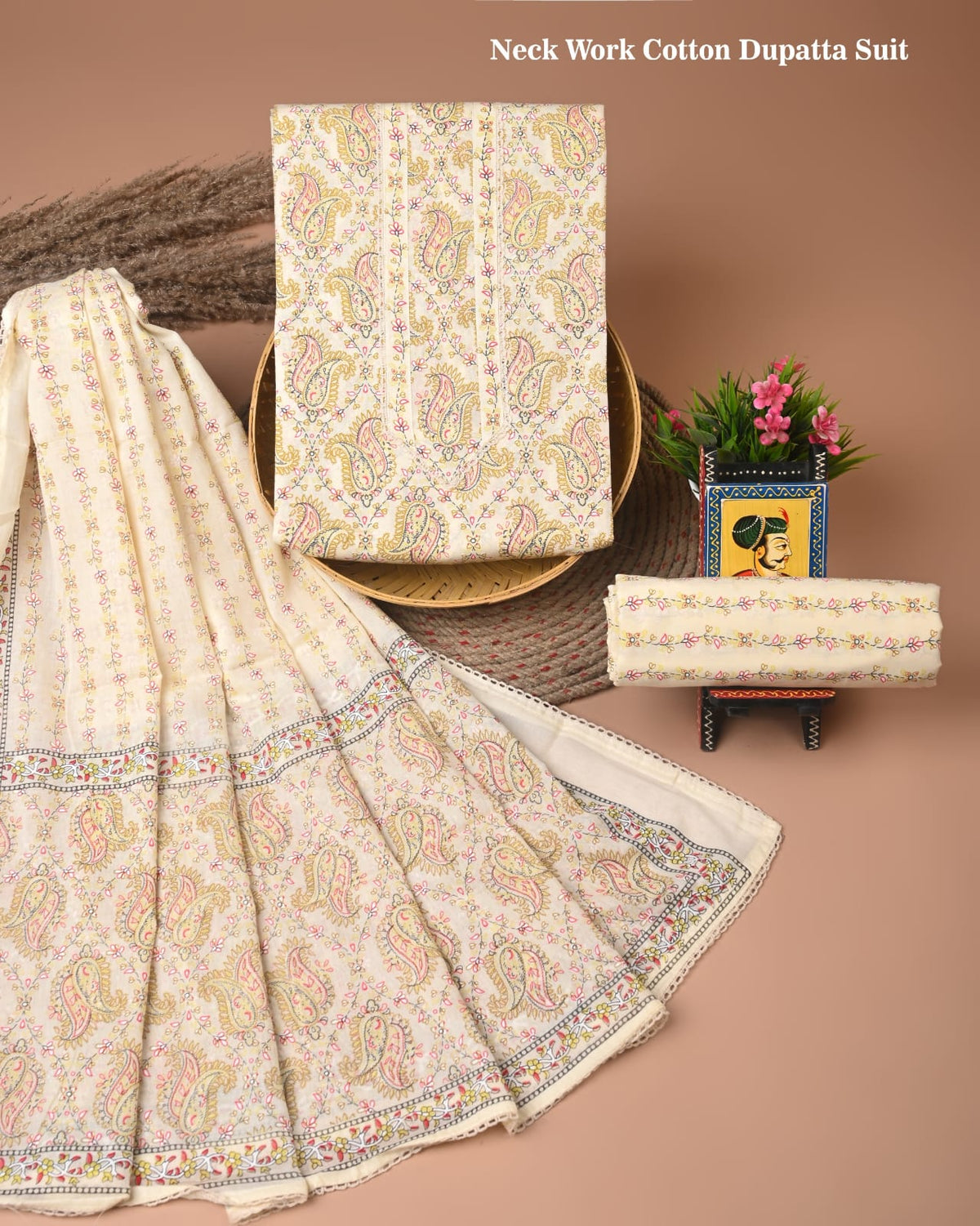 Premium Cotton Suit Gota Patti Work with Cotton Dupatta (BCTCOTCG36)