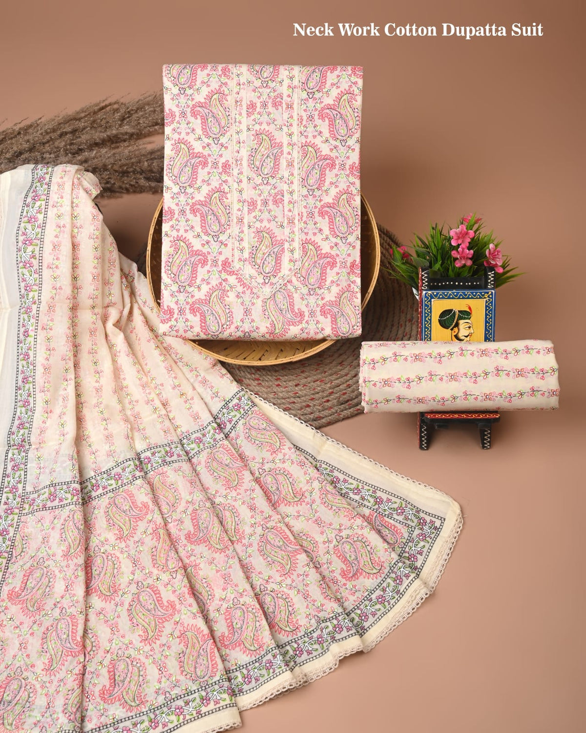 Premium Cotton Suit Gota Patti Work with Cotton Dupatta (BCTCOTCG37)