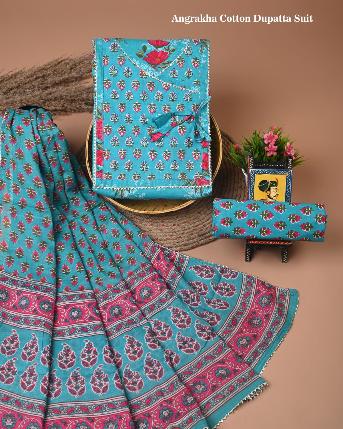 Premium Cotton Suit Gota Patti Work with Cotton Dupatta (BCTCOTCG40)