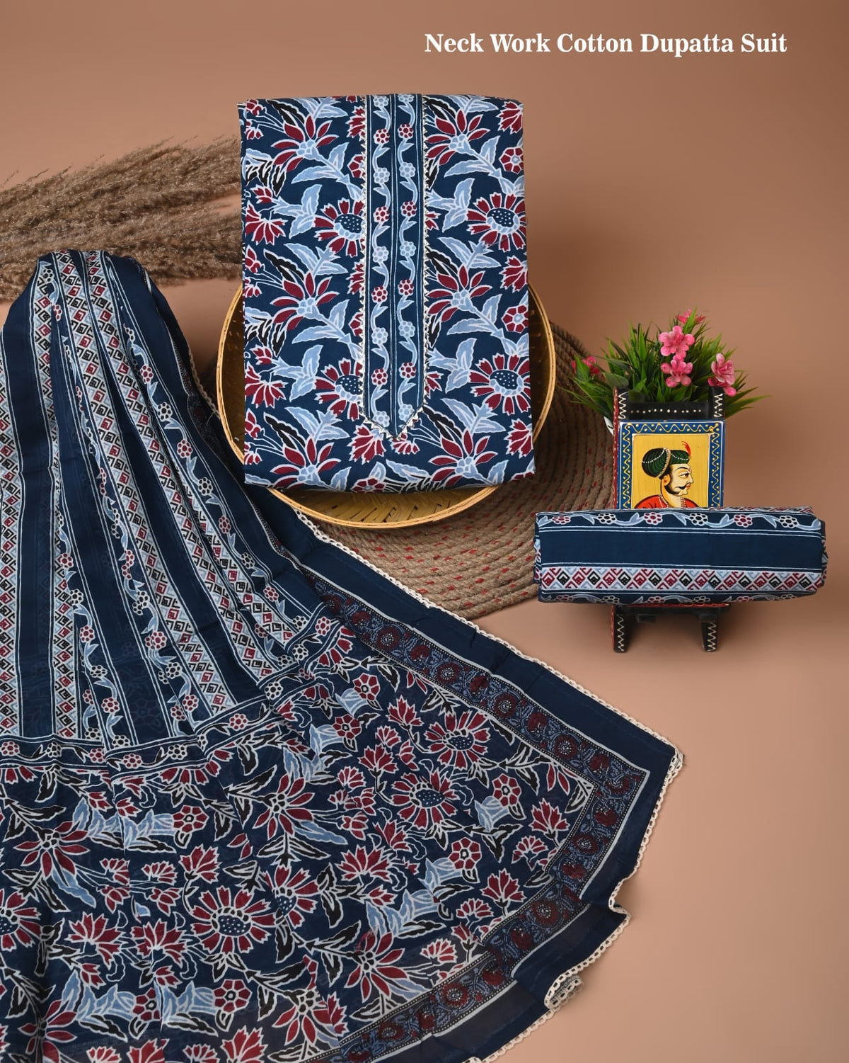 Premium Cotton Suit Gota Patti Work with Cotton Dupatta (BCTCOTCG42)