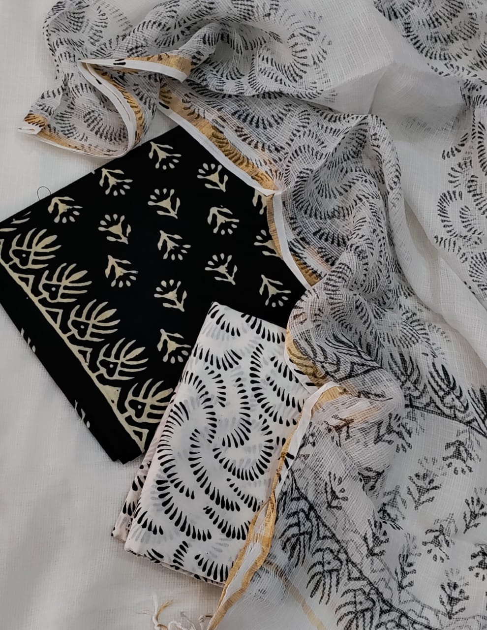 Premium Cotton Suit with Kota Doria Dupatta