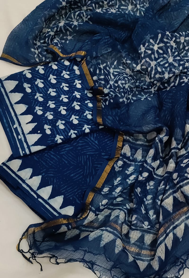 Premium Cotton Suit with Kota Doria Dupatta
